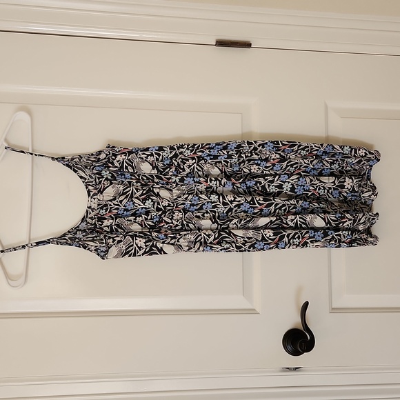 Old Navy Blue Gray Bird Print Dress - Picture 4 of 6